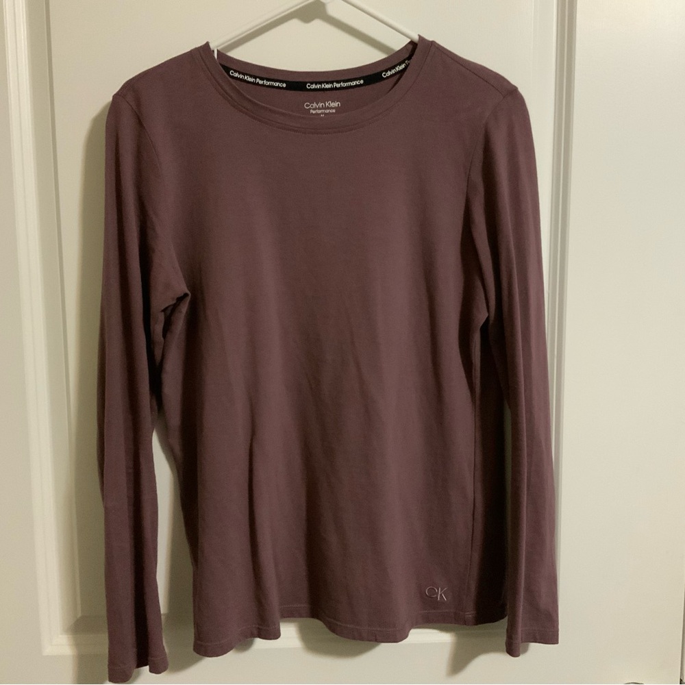 Calvin Klein Performance 100% Cotton Shirt Color Cream Tan Size M Comfortable